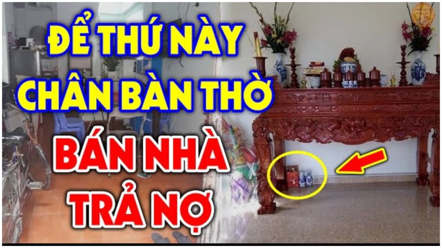 Đặt thứ này dưới chân bàn thờ tán lộc