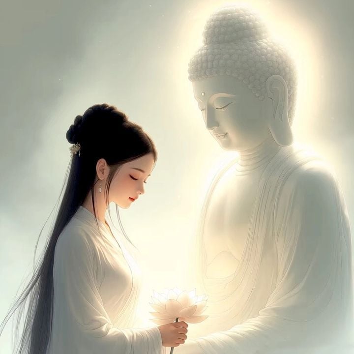 Người nhân hậu có phúc thì ánh mắt cũng hiền hòa, lời nói sẽ từ tốn