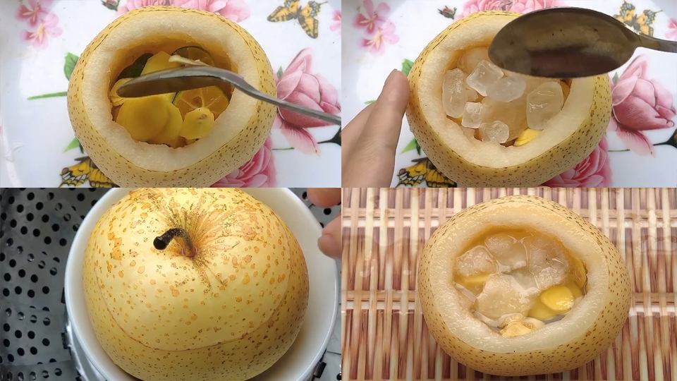 Cho các nguyên liệu vào và đem lê đi hấp